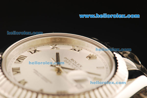 Rolex Datejust II Rolex 3135 Automatic Movement Full Steel with Silver Dial and Roman Numerals - Click Image to Close